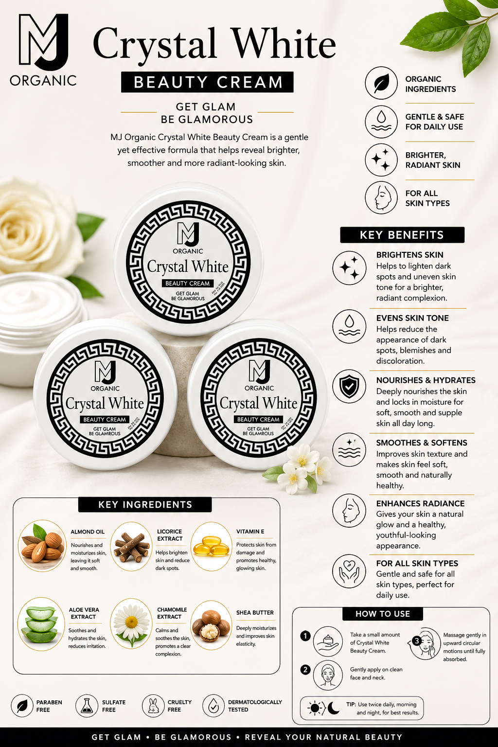 MJ Organic Crystal White Beauty Cream