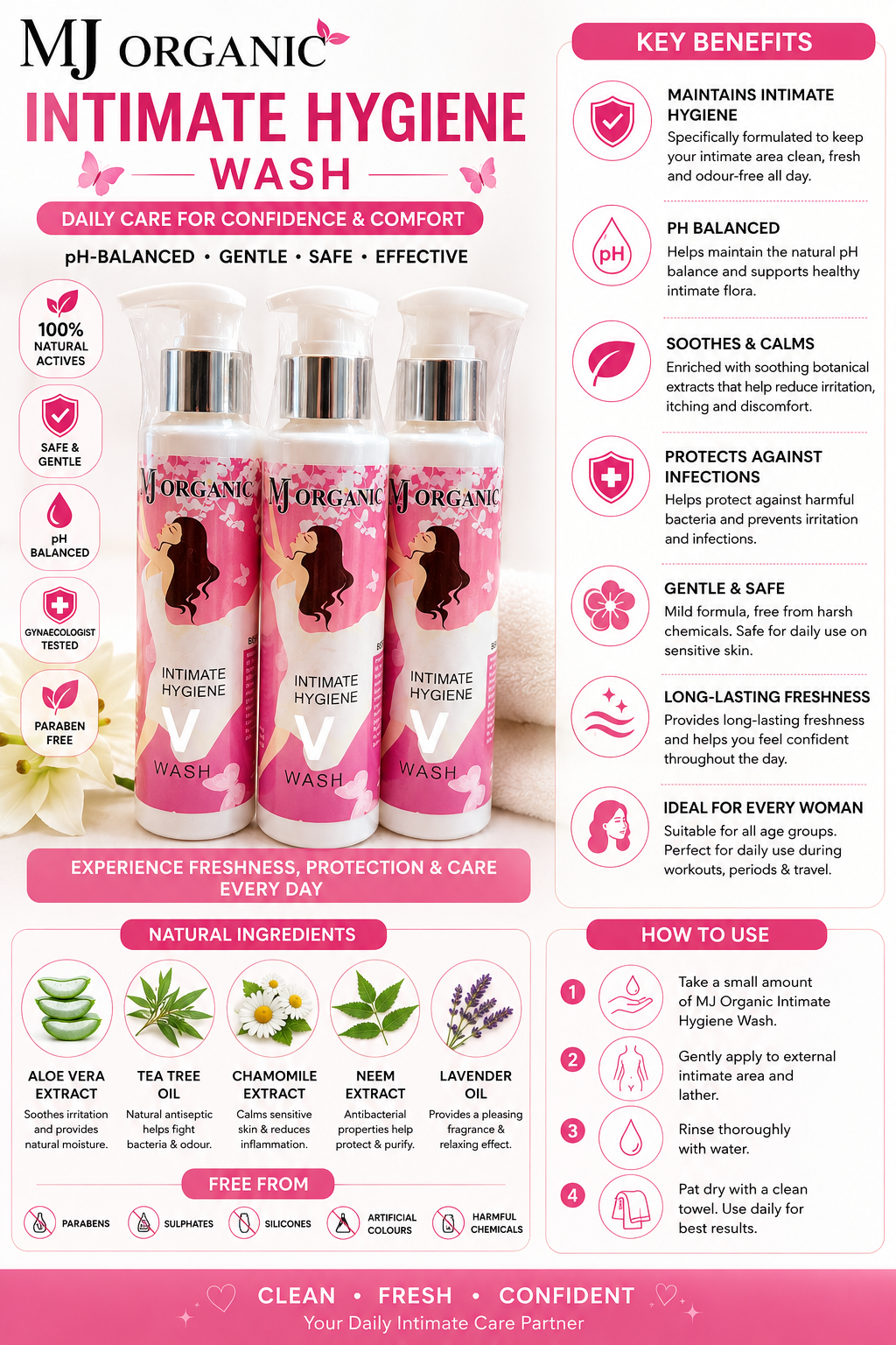 MJ Organic Feminine Hygiene Wash