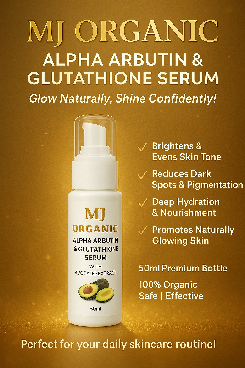 biotin and glutathione together Mj organic Alpha arbutin and Glutathione Serum – MJonlinestore