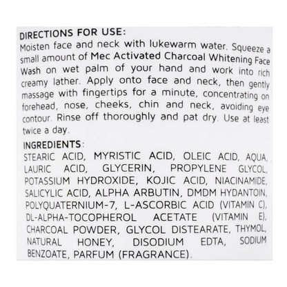 Mec Whitening Face Wash Activated Charcoal