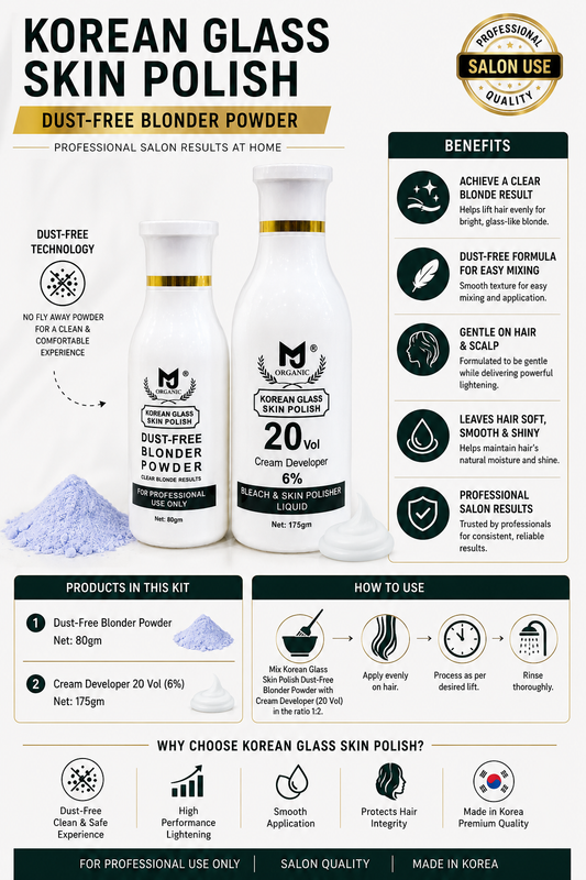MJ Organic Korean Glass Skin Polish Bleach Kit
