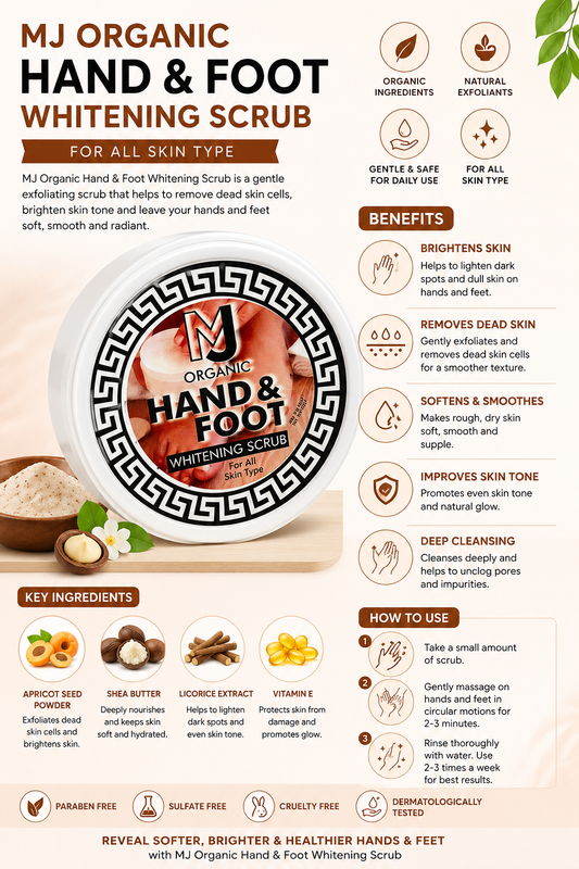 MJ Organic Hand & Foot Whitening Scrub